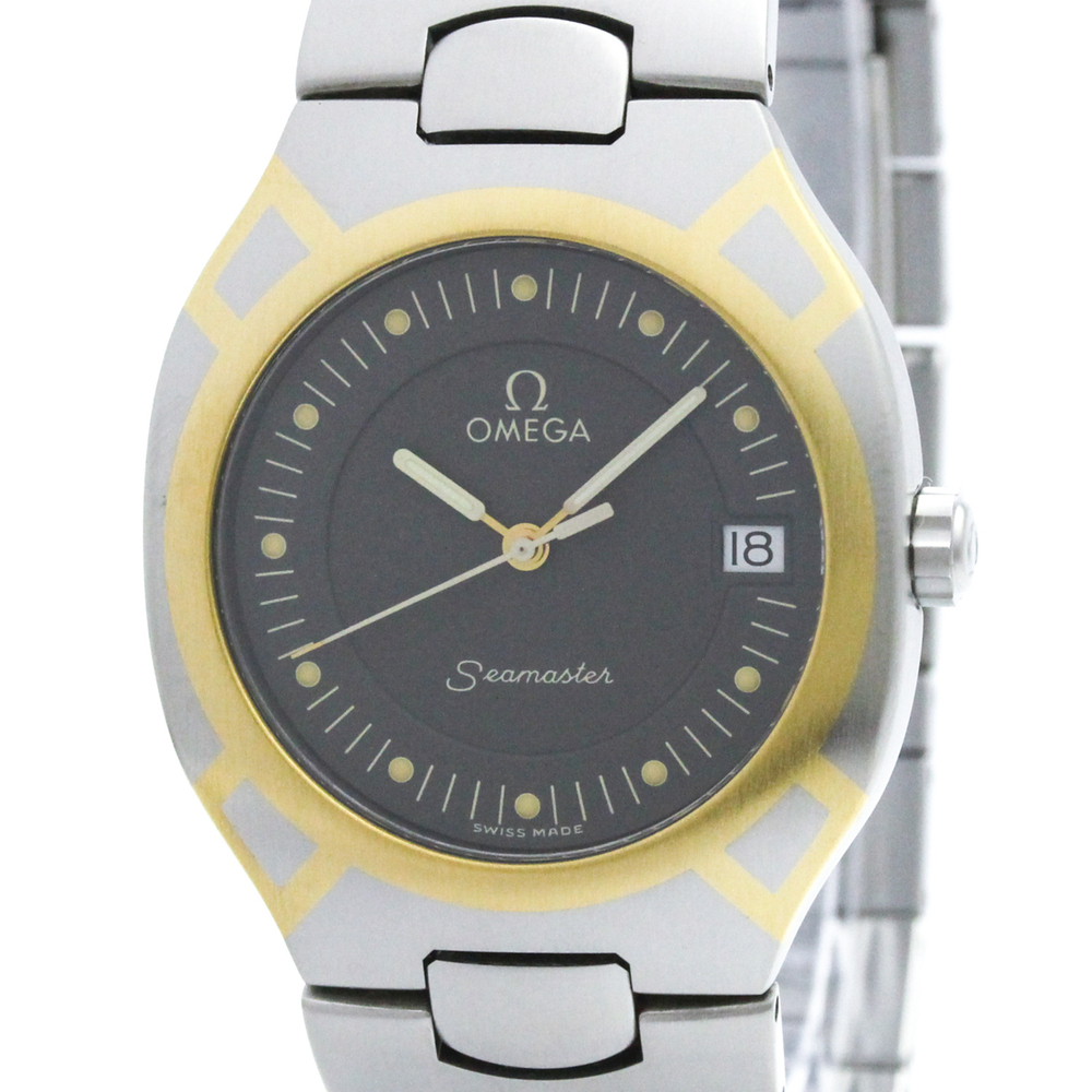 OMEGA Seamaster Polaris 18K Gold Steel Mens Watch 396.1022 Polished